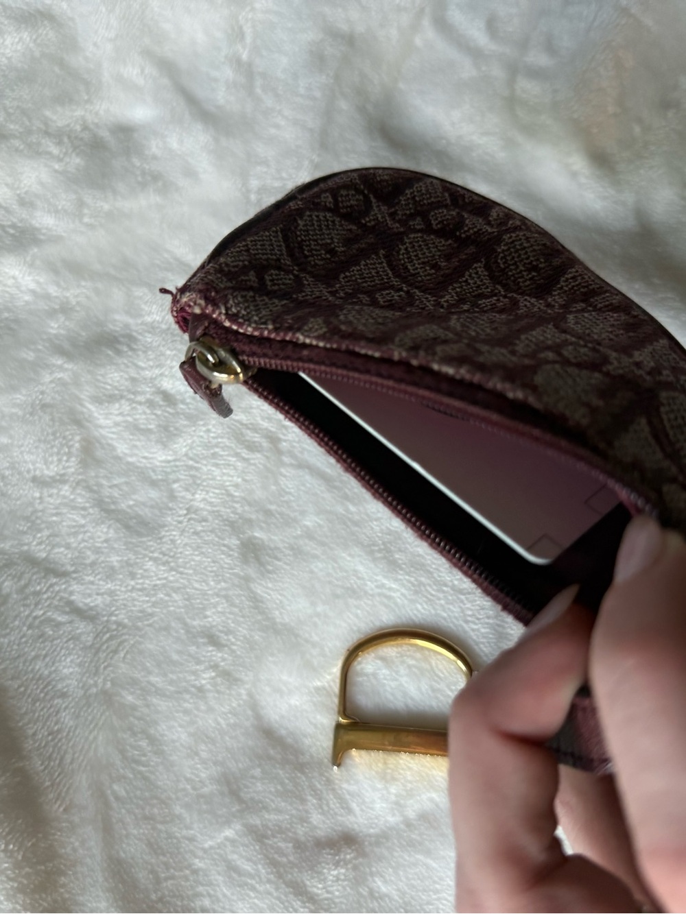 Dior Burgundy Saddle Bag - Picture 5 of 6